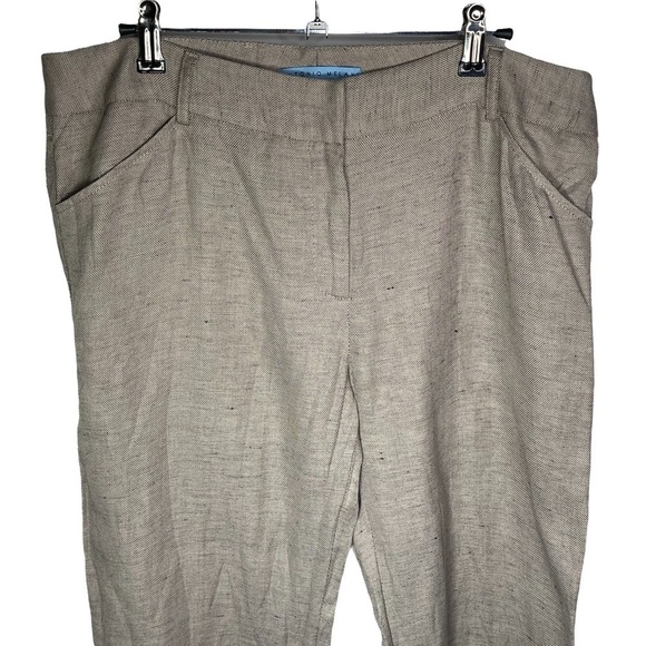 Antonio Melani Beige Linen Pants Size 12 - Picture 5 of 8